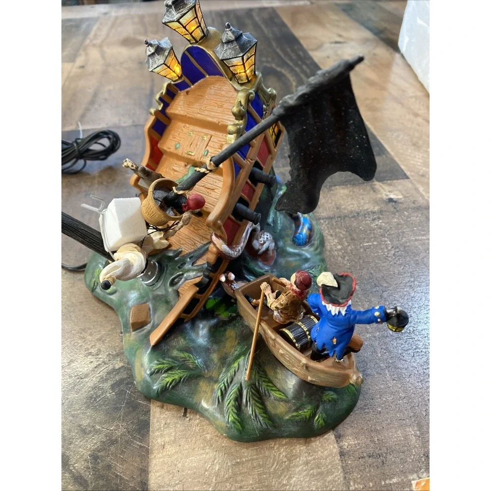 Dept 56 Pirate Ship of Sea Phantoms Halloween Village-Spooky Lights Vintage